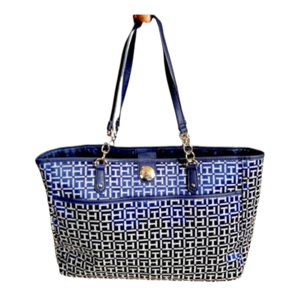 Tommy Hilfiger Signature Blue Tote Shoulder Bag